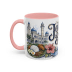 Johor Bahru Coffee Mug | Malaysia Travel Souvenir | Vintage Illustrated City Gift | 11 oz 15 oz Accent Mug