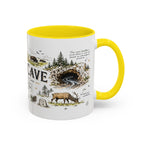 Wind Cave National Park Coffee Mug | South Dakota Cave Bison Prairie Gift | Accent Color Ceramic 11oz 15oz
