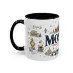 Moscow Coffee Mug | Russia Souvenir Travel Gift | Accent Color Ceramic 11oz 15oz