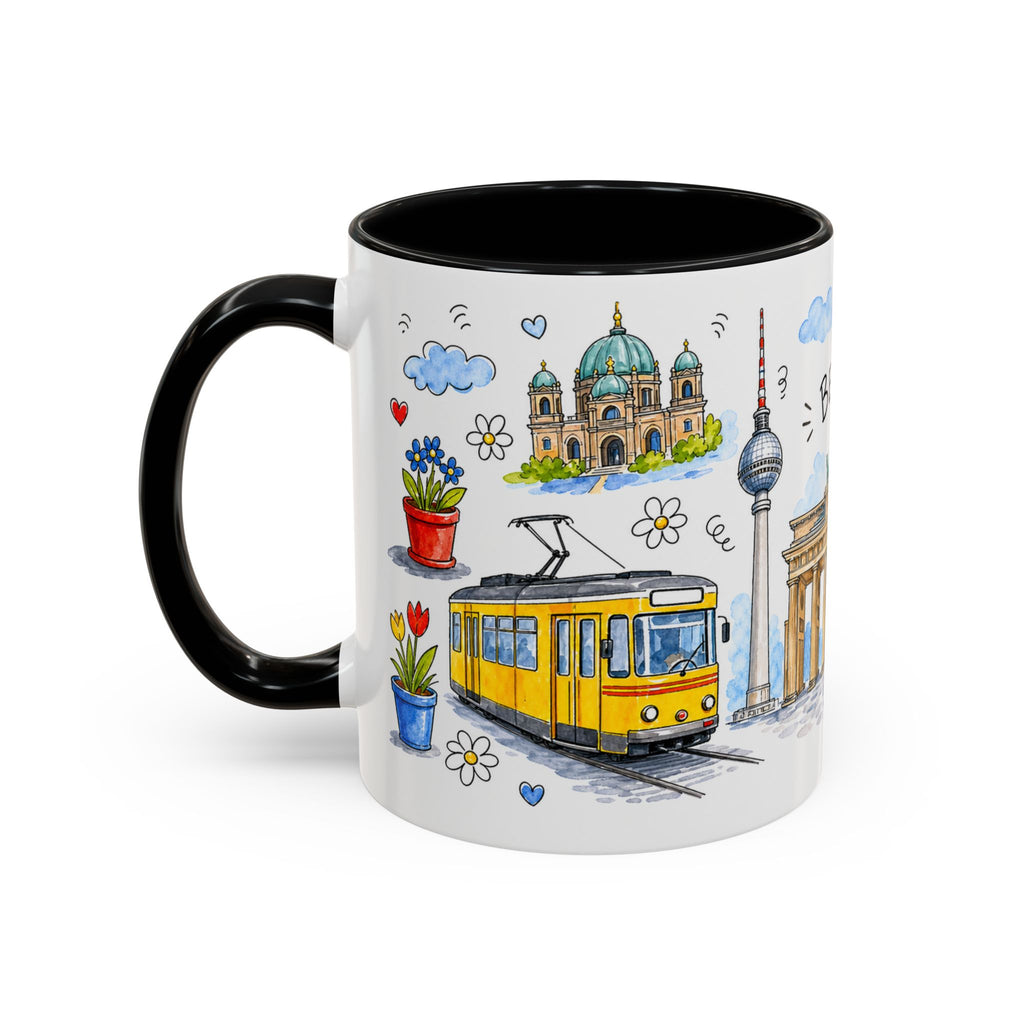 Berlin Travel Mug | European City Souvenir Accent Coffee Mug | 11oz 15oz Ceramic Cup