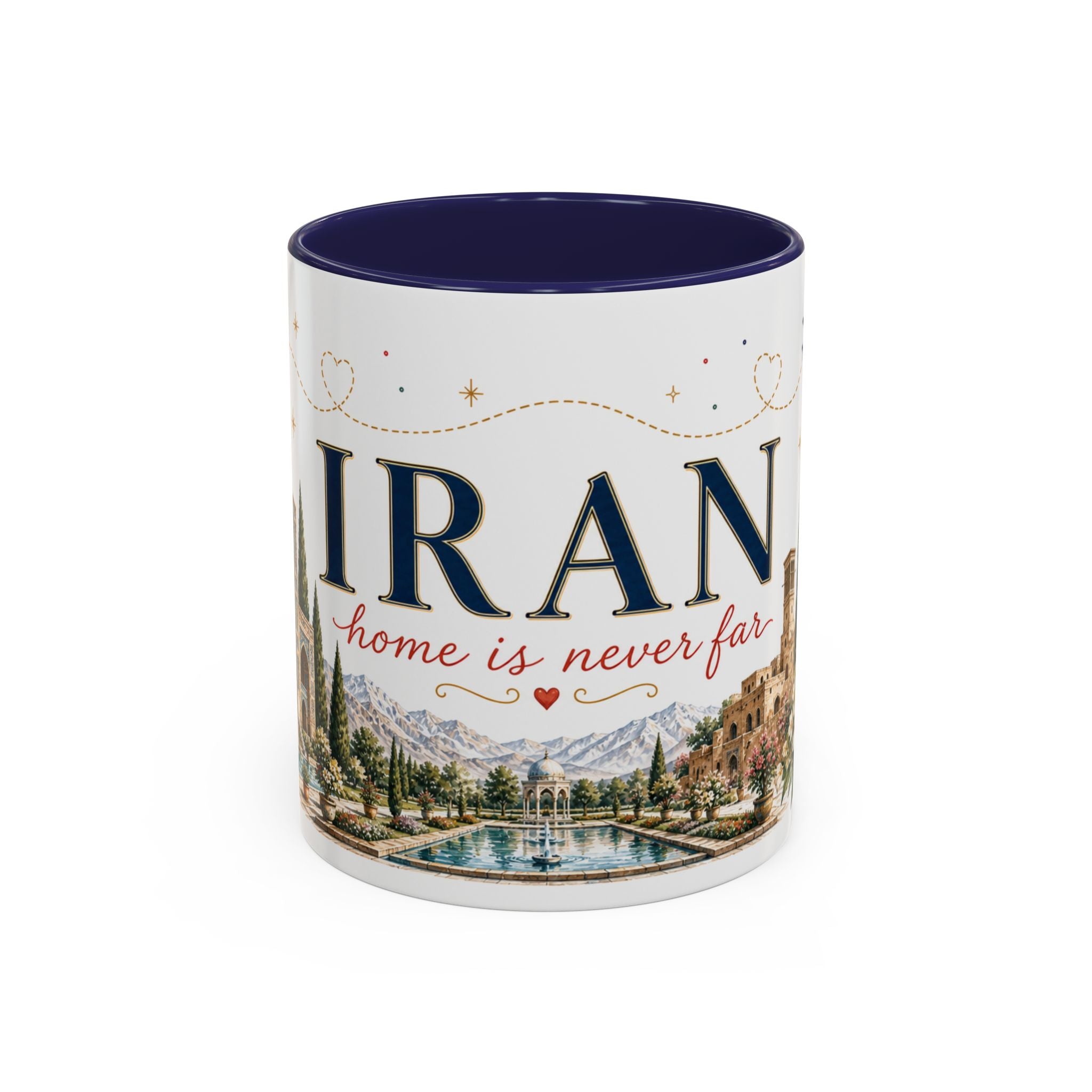 Iran Home Country Mug | Moving Away Gift | Long Distance Friendship | 11 oz 15 oz Accent Mug