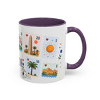 Luxor Coffee Mug | Postage Stamp Collage Mug | Travel Souvenir Accent Cup 11oz 15oz