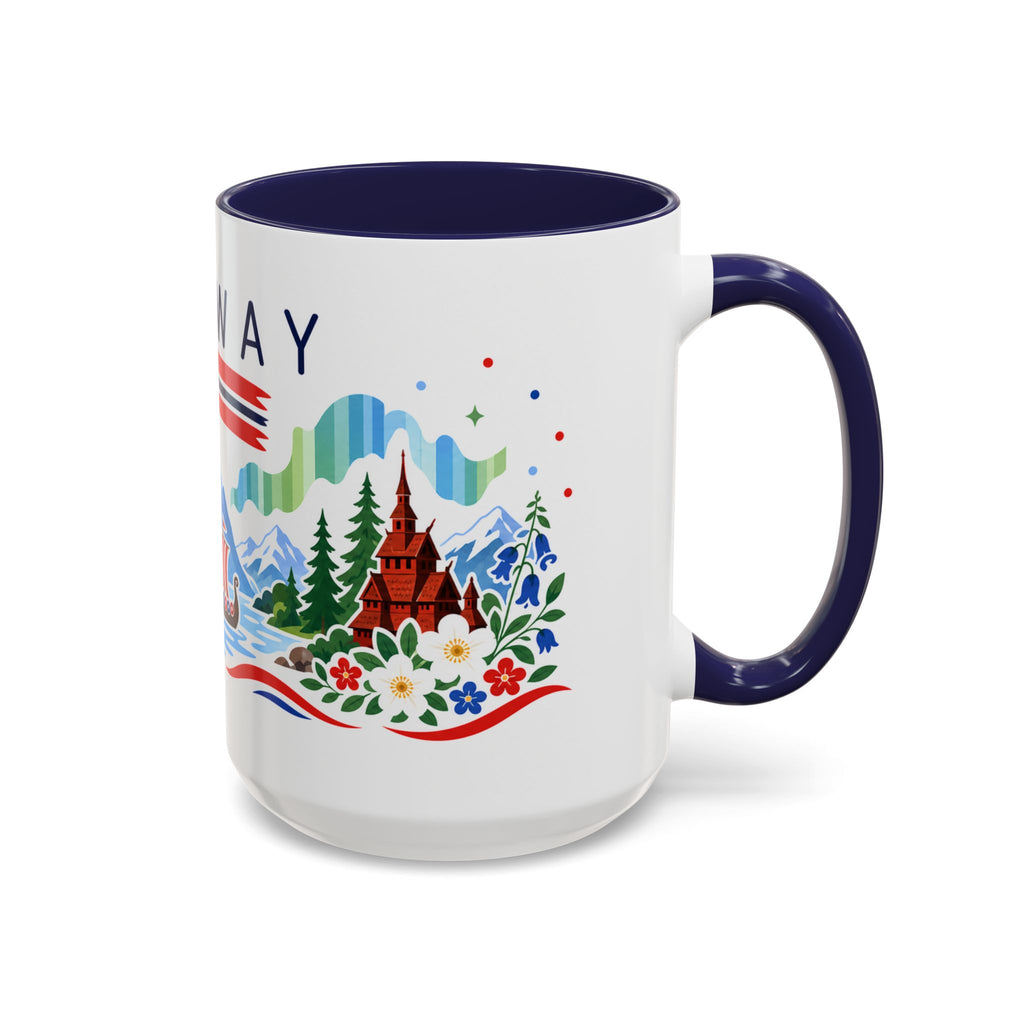 Norway Coffee Mug | Travel Souvenir Accent Mug | Country Gift Ceramic Cup 11oz 15oz