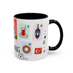 Istanbul Coffee Mug | Postage Stamp Collage Mug | Travel Souvenir Accent Cup 11oz 15oz