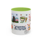 Kyoto Coffee Mug | Postage Stamp Collage Mug | Travel Souvenir Accent Cup 11oz 15oz