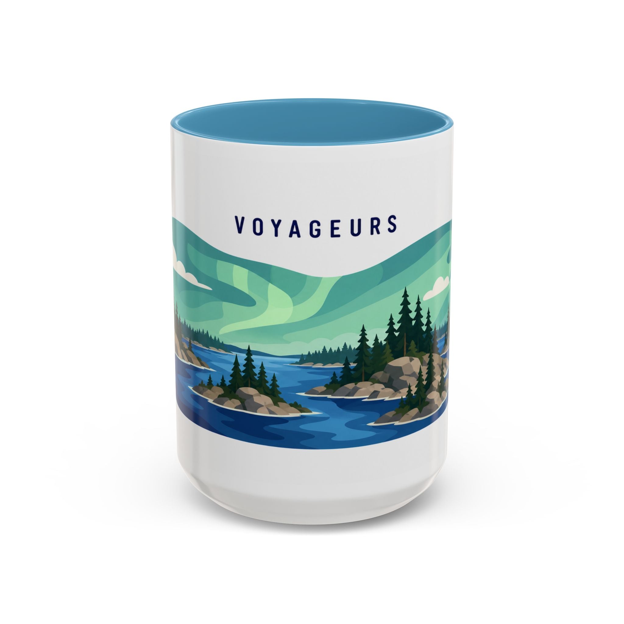 Voyageurs National Park Coffee Mug | Solid Color Block Park Souvenir | 11oz 15oz Accent Mug