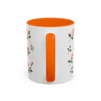 New York Rose Mug, State Flower Floral Coffee Cup, 11oz Botanical Gift