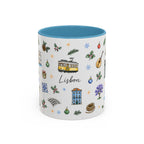 Lisbon Christmas Mug | Watercolor City Souvenir | Ceramic Coffee Cup 11oz 15oz