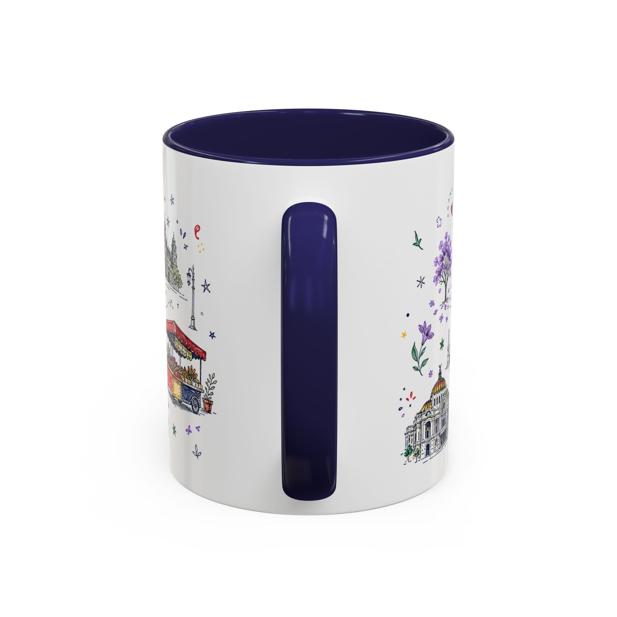 Mexico City Coffee Mug | Mexico Souvenir Travel Gift | Accent Color Ceramic 11oz 15oz