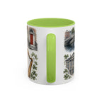 Dublin Coffee Mug | Ireland Travel Souvenir | Vintage Illustrated City Gift | 11 oz 15 oz Accent Mug