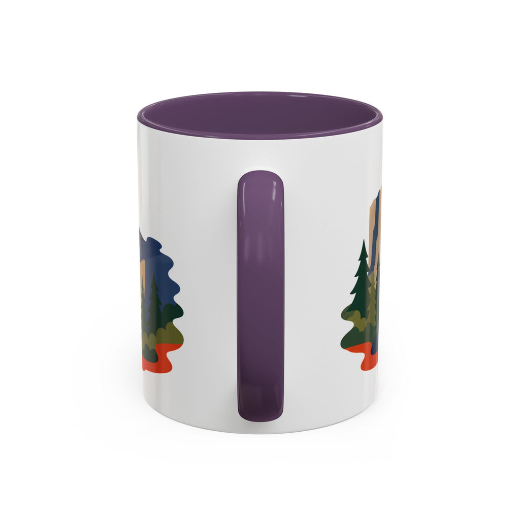 Yosemite Coffee Mug | Travel Destination Souvenir Gift | Accent Color Ceramic 11oz 15oz