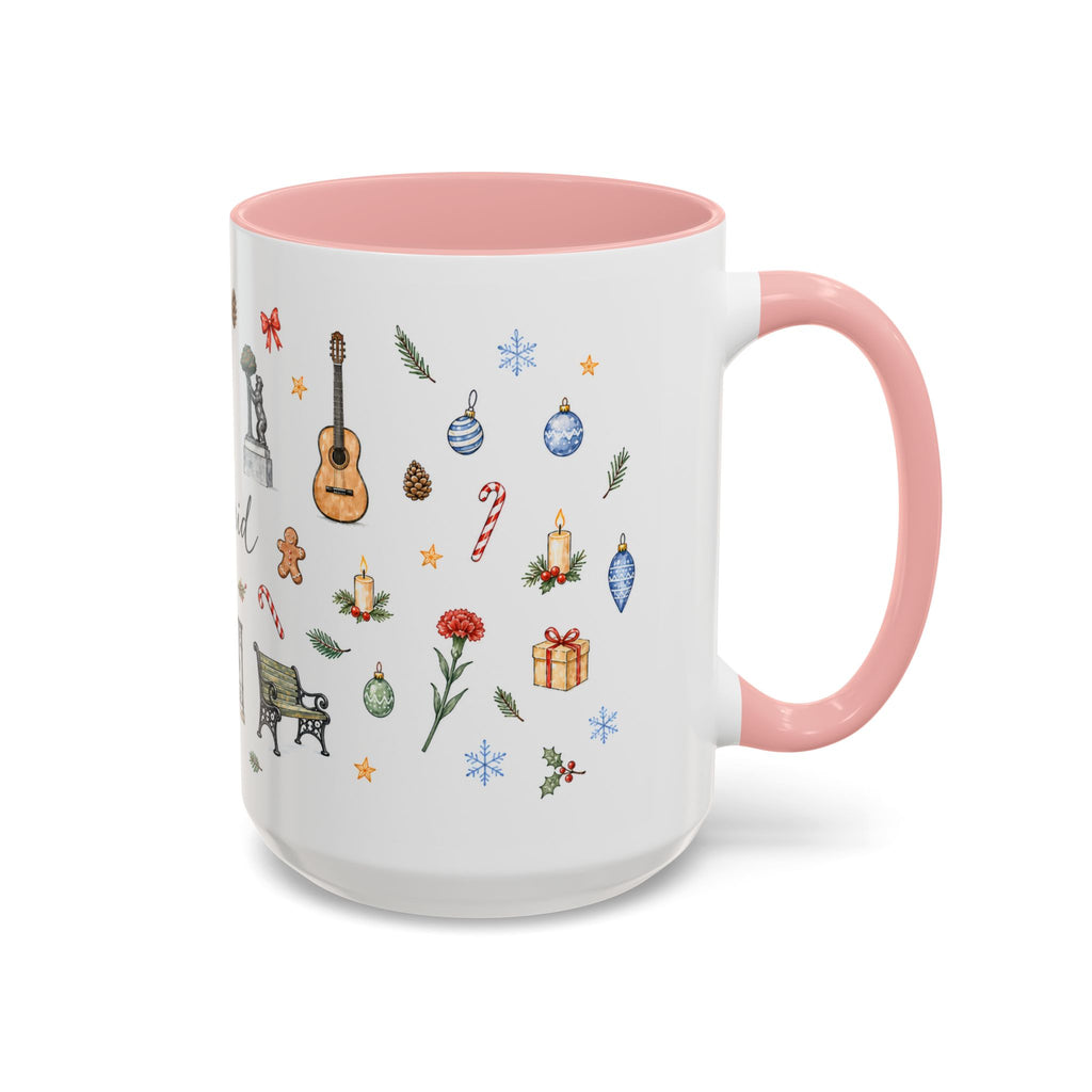 Madrid Christmas Mug | Watercolor City Souvenir, Travel Memories, Ceramic Coffee Cup