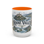 Rhine Valley Mug, Germany Travel Souvenir, Bucket List Gift, Accent Ceramic Coffee Mug 11oz 15oz