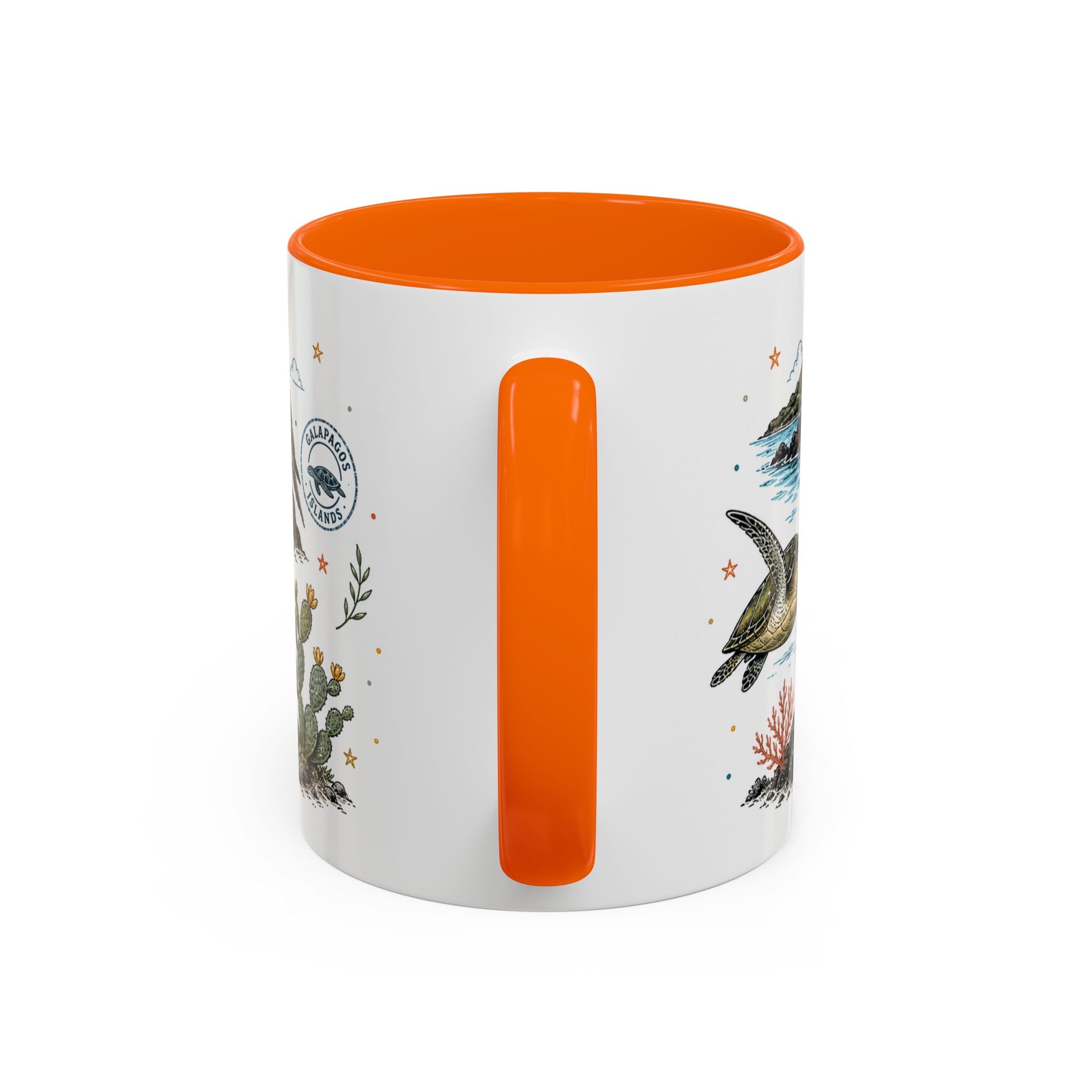 Galapagos Islands Coffee Mug | Travel Destination Souvenir Gift | Accent Color Ceramic 11oz 15oz
