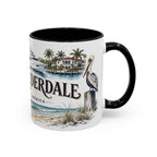 Fort Lauderdale Coffee Mug | United States Travel Souvenir | Vintage Illustrated City Gift | 11 oz 15 oz Accent Mug
