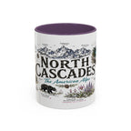 North Cascades National Park Coffee Mug | Washington Alpine Glacier Hiking Gift | Accent Color Ceramic 11oz 15oz