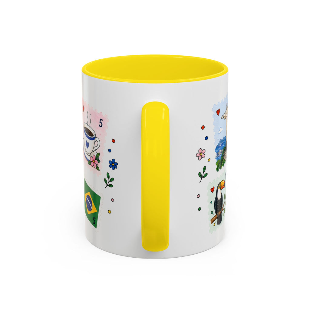 Rio de Janeiro Coffee Mug | Postage Stamp Collage Mug | Travel Souvenir Accent Cup 11oz 15oz
