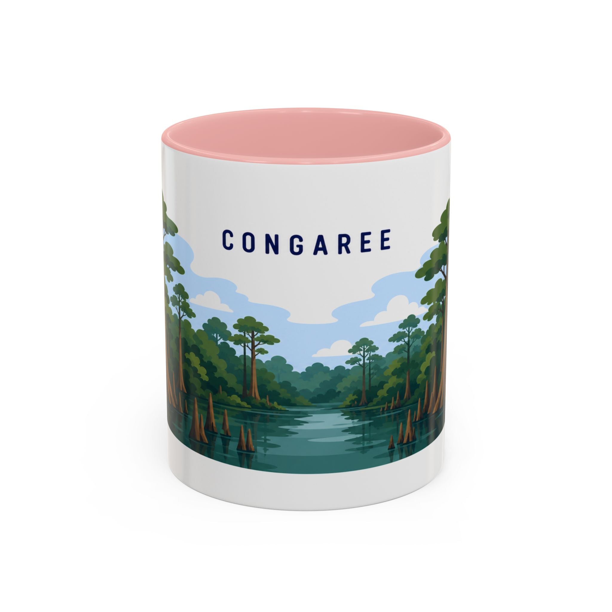 Congaree National Park Coffee Mug | Solid Color Block Park Souvenir | 11oz 15oz Accent Mug