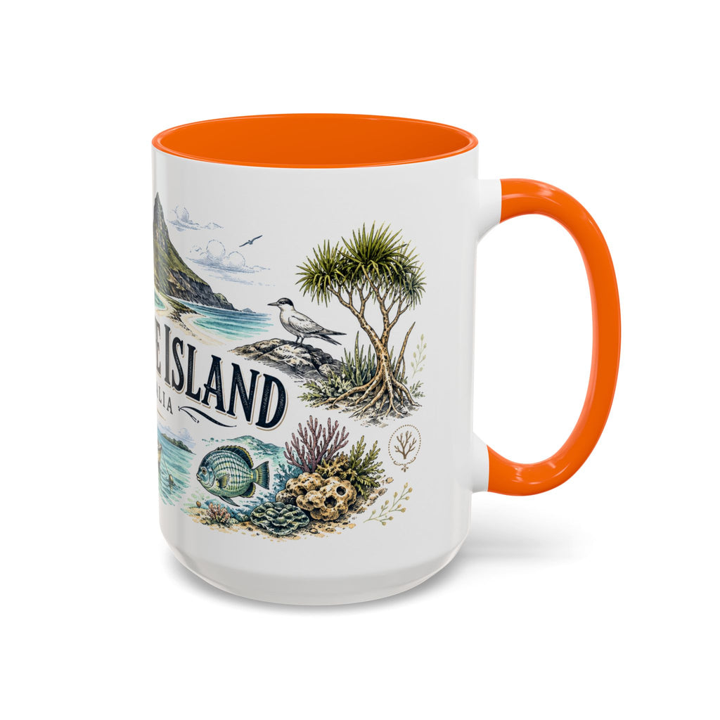 Lord Howe Island Mug, Australia Travel Souvenir, Bucket List Gift, Accent Ceramic Coffee Mug 11oz 15oz