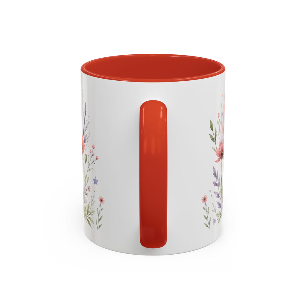 Personalized Kindergarten Teacher Mug | Custom Name Wildflower Rainbow Cup | Back to School Gift