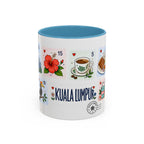 Kuala Lumpur Coffee Mug | Postage Stamp Collage Mug | Travel Souvenir Accent Cup 11oz 15oz