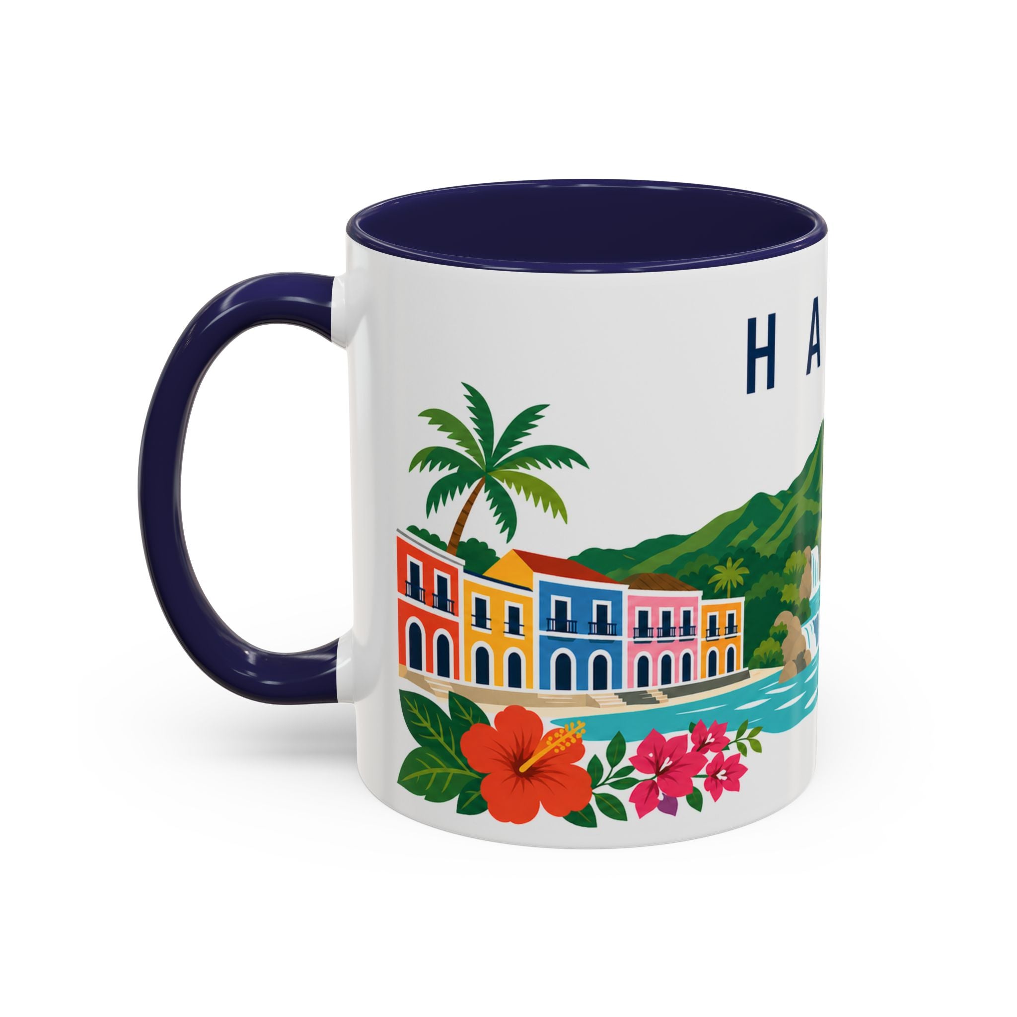 Haiti Coffee Mug | Travel Souvenir Accent Mug | Country Gift Ceramic Cup 11oz 15oz