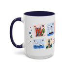 Boston Coffee Mug | Postage Stamp Collage Mug | Travel Souvenir Accent Cup 11oz 15oz