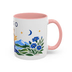 Virgo Zodiac Coffee Mug | Maiden and Wheat Design | Astrology Birthday Gift | 11 oz 15 oz Ceramic Accent Mug