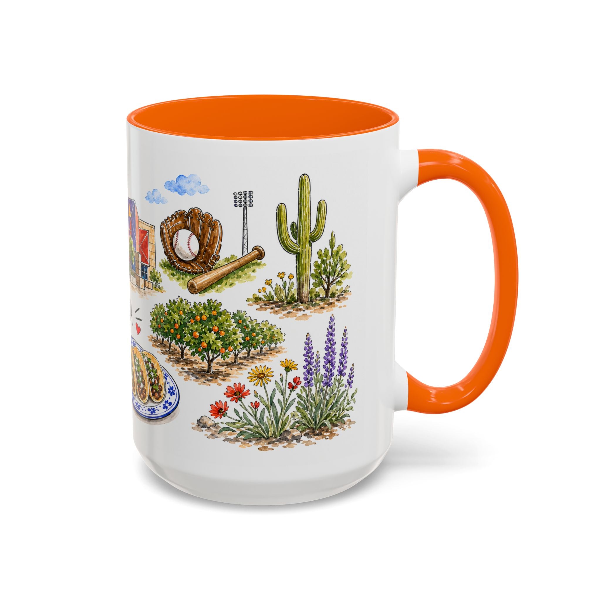 Mesa Illustrated Travel Mug | City Souvenir Accent Coffee Mug | 11oz 15oz Ceramic Cup