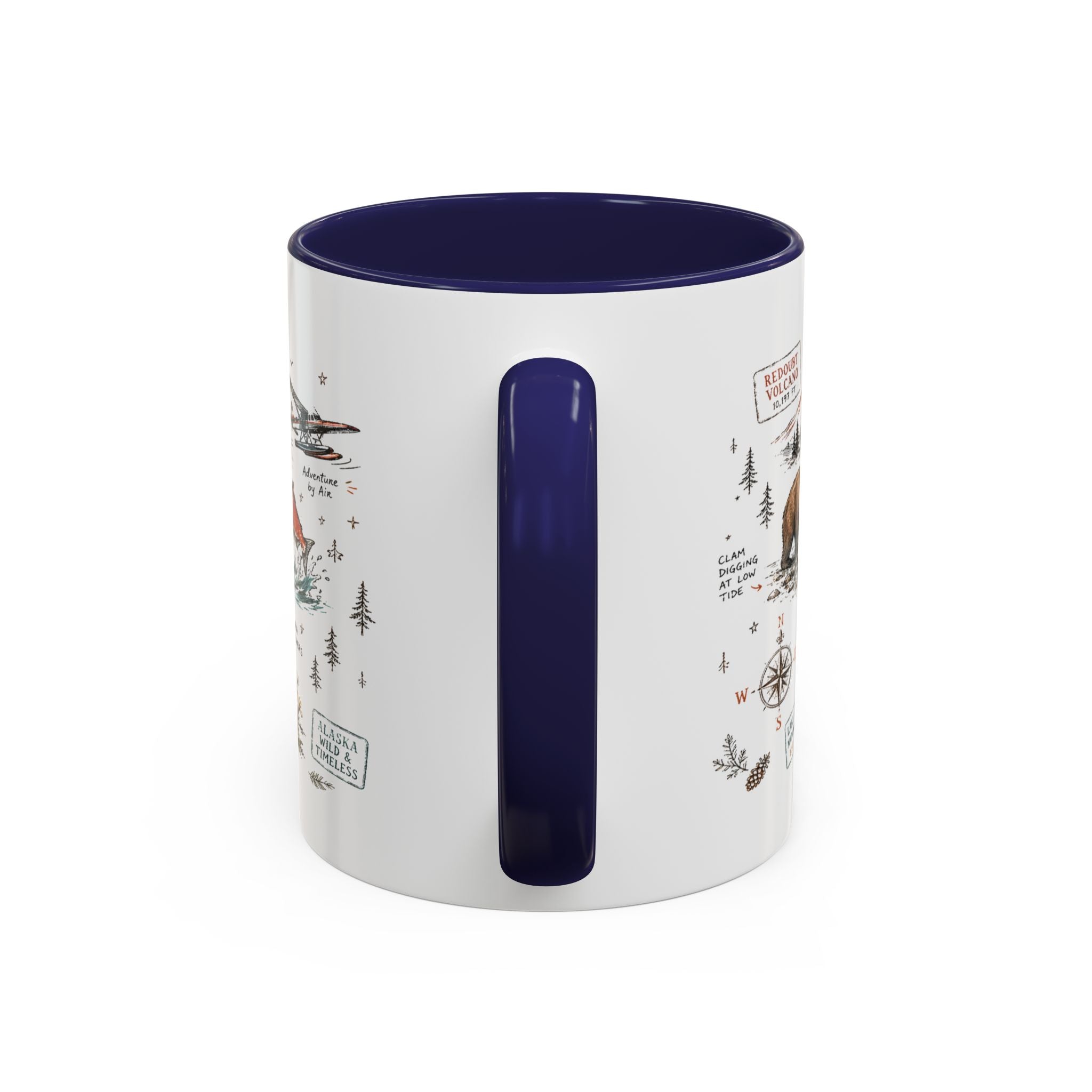 Lake Clark National Park Coffee Mug | Alaska Fly-in Wilderness Adventure Gift | Accent Color Ceramic 11oz 15oz