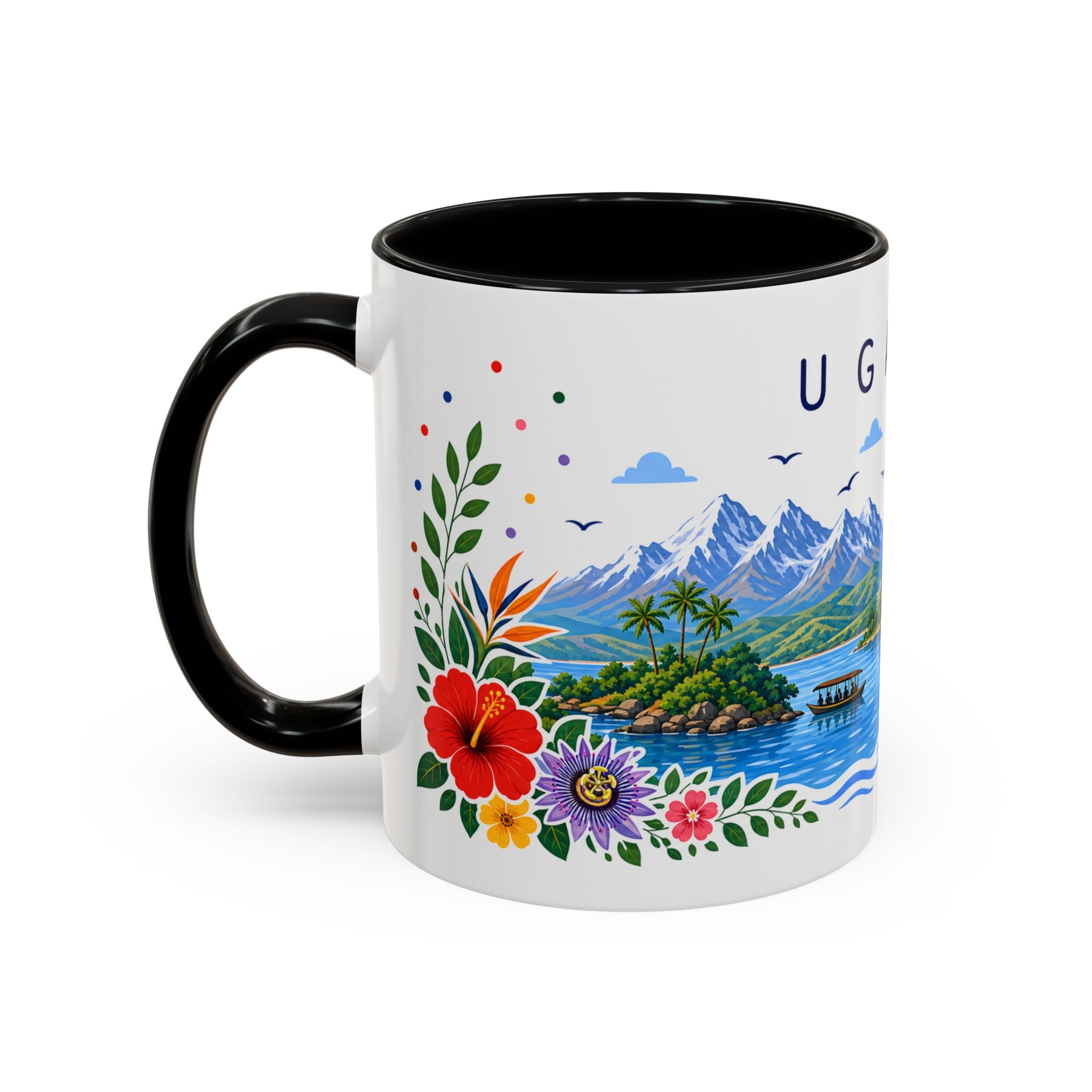 Uganda Coffee Mug | Travel Souvenir Accent Mug | Place Gift Ceramic Cup 11oz 15oz