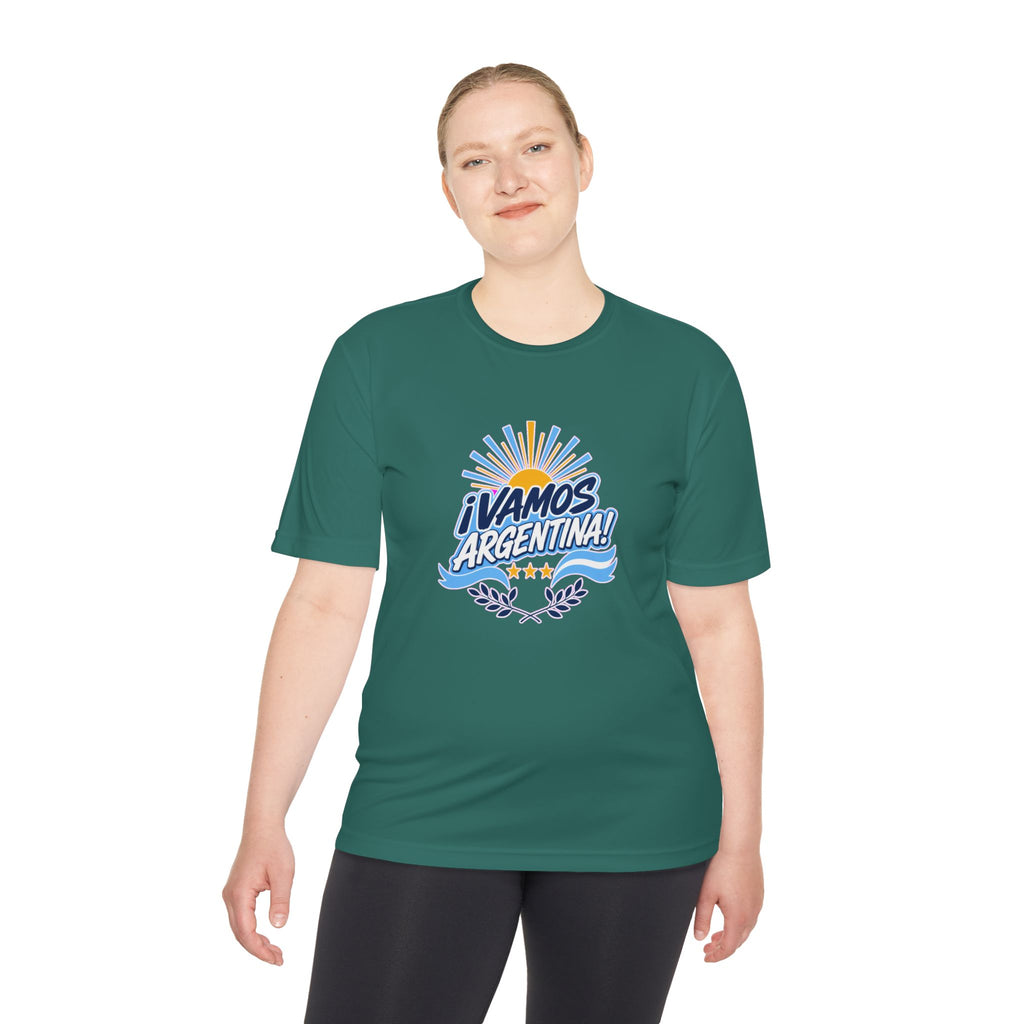 Argentina Soccer T Shirt, ¡Vamos Argentina! Tee, World Football Fan Shirt, Moisture Wicking Sport Tee