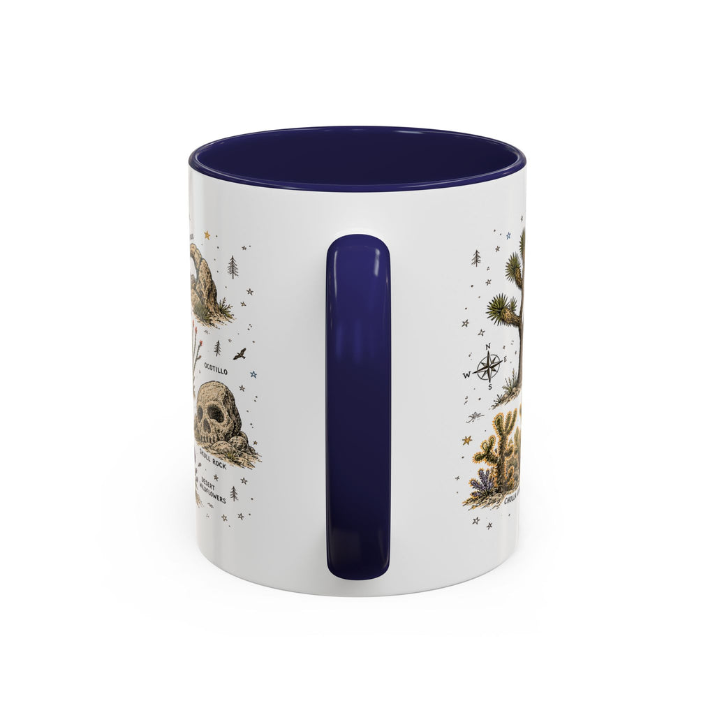 Joshua Tree Coffee Mug | National Park Desert Camping Gift | Accent Color Ceramic 11oz 15oz
