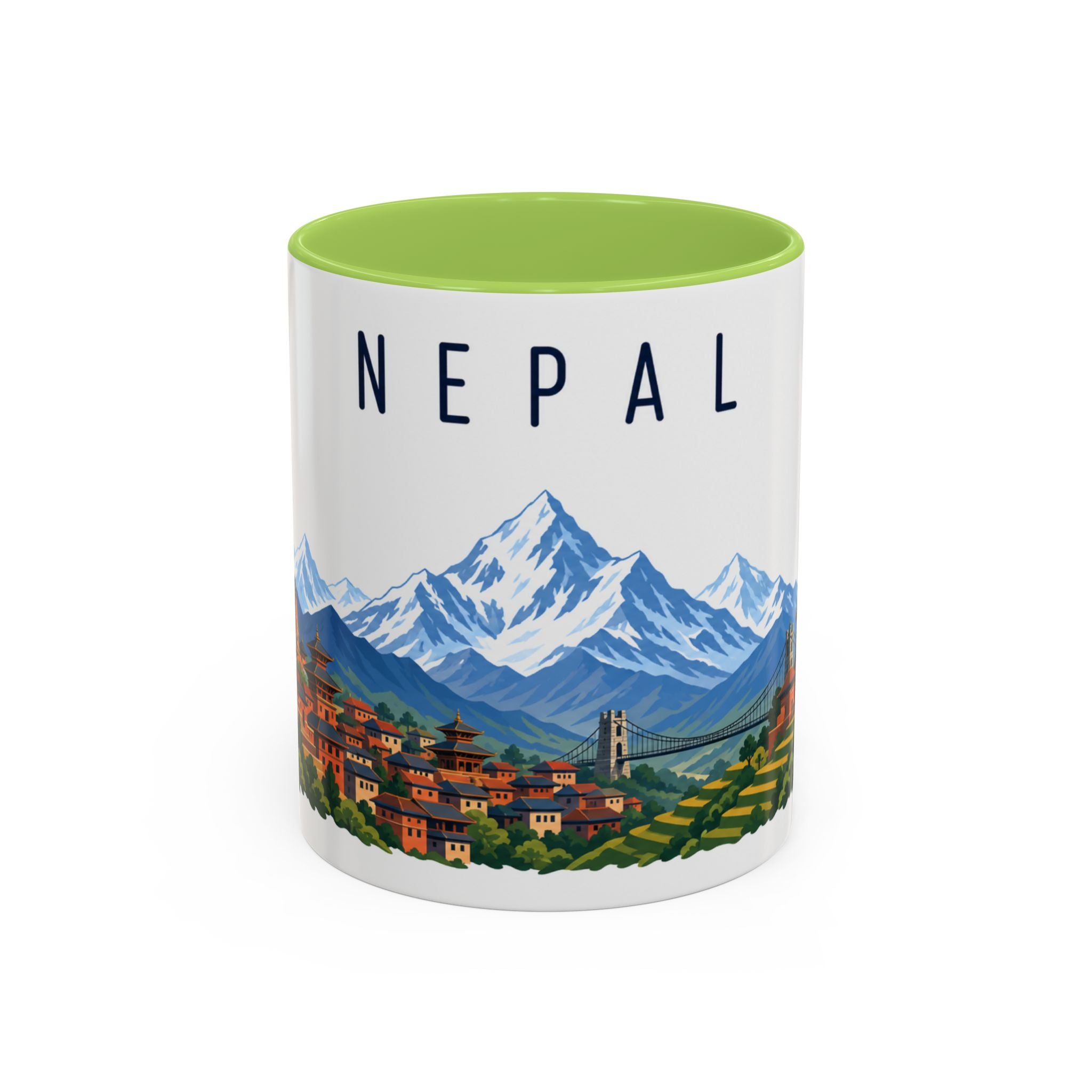 Nepal Coffee Mug | Travel Souvenir Accent Mug | Country Gift Ceramic Cup 11oz 15oz