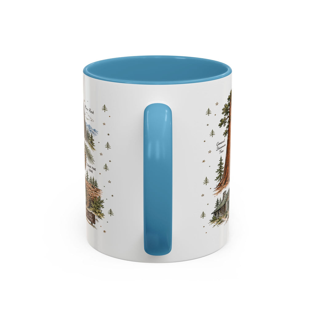 Sequoia Coffee Mug | National Park Hiking California Gift | Accent Color Ceramic 11oz 15oz