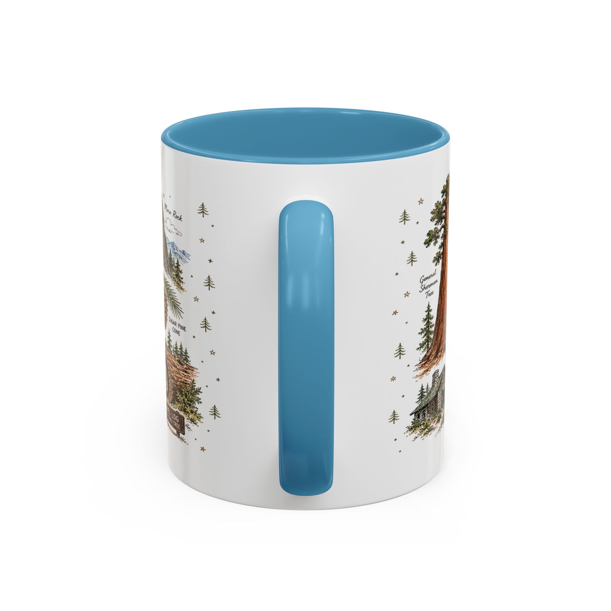 Sequoia Coffee Mug | National Park Hiking California Gift | Accent Color Ceramic 11oz 15oz