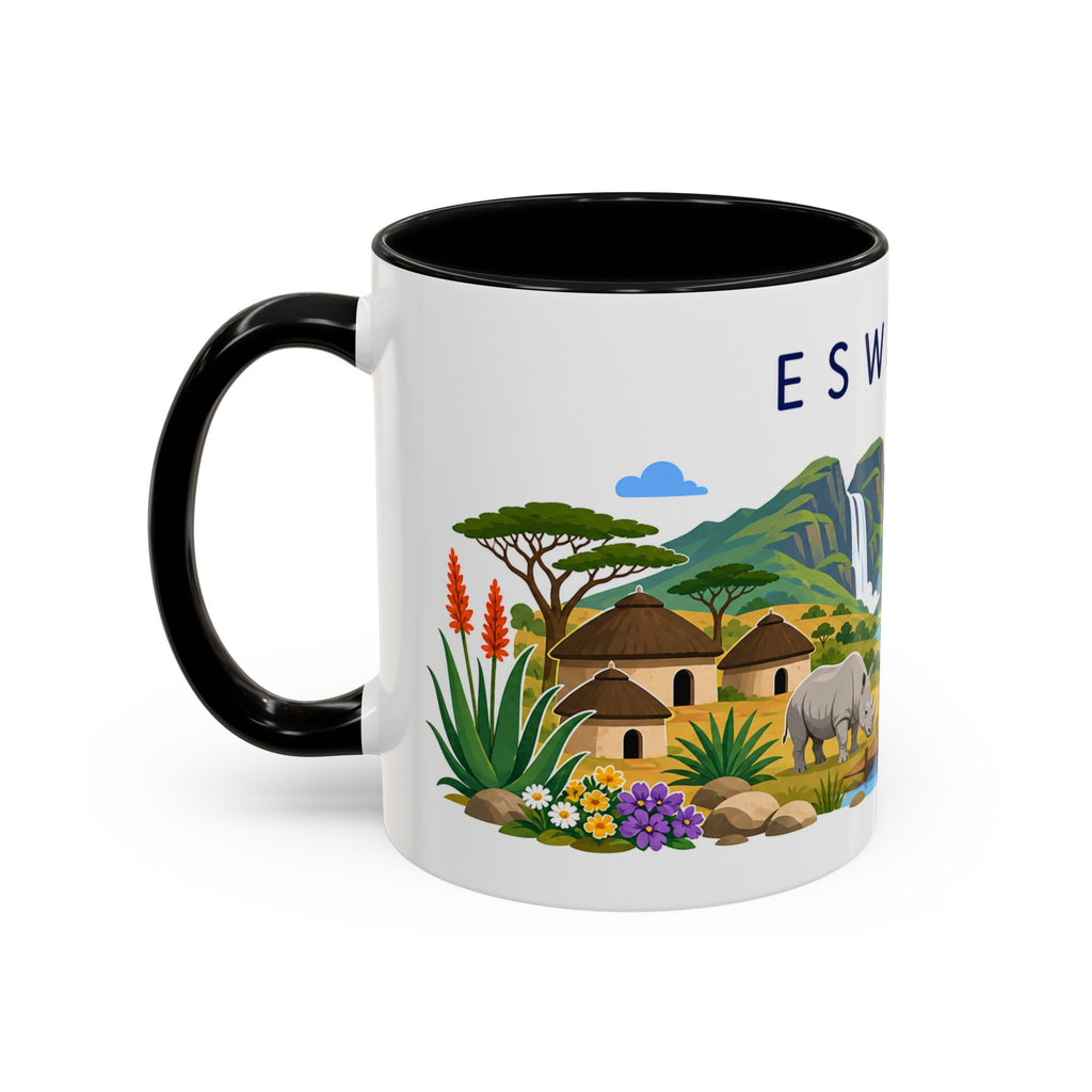 Eswatini Coffee Mug | Travel Souvenir Accent Mug | Country Gift Ceramic Cup 11oz 15oz