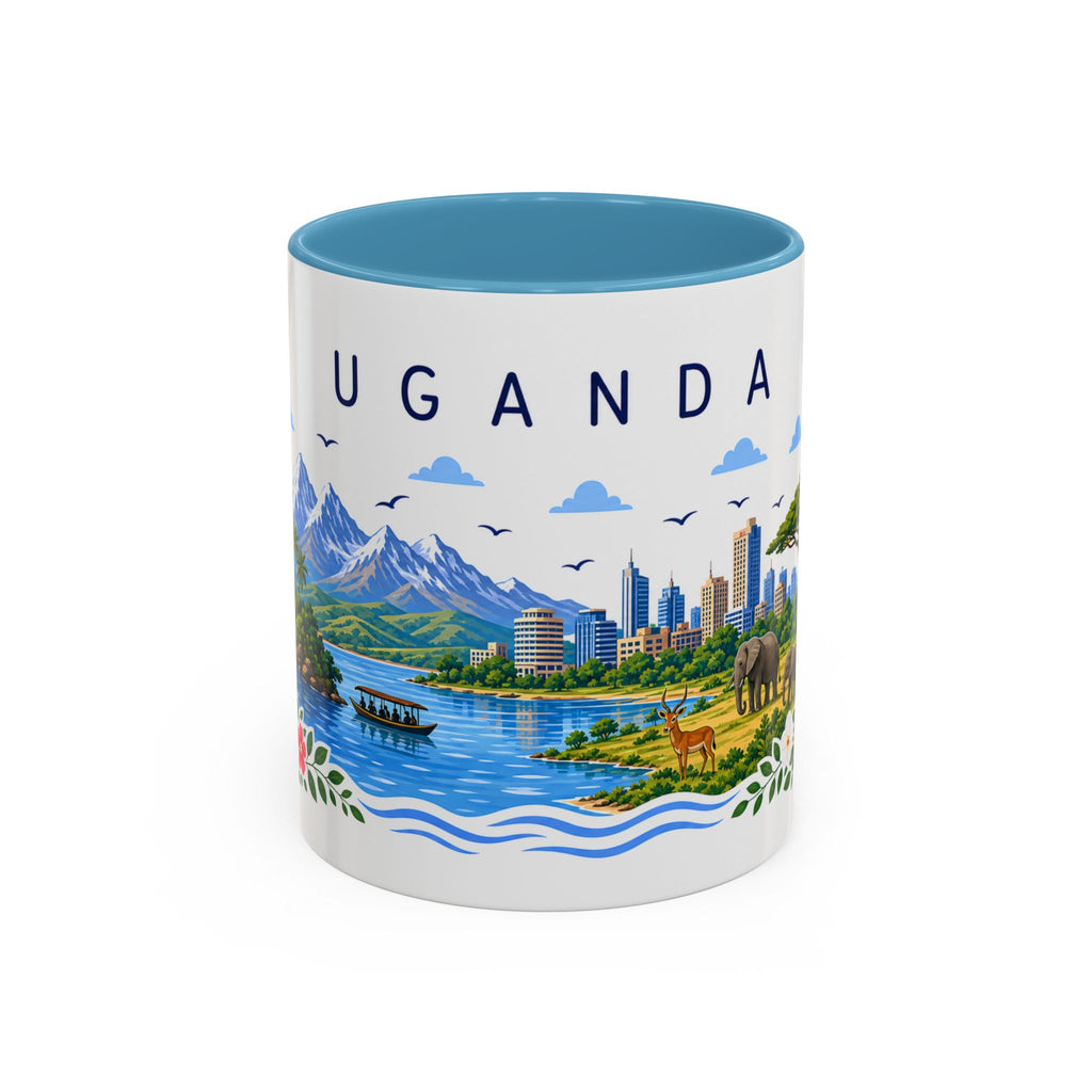 Uganda Coffee Mug | Travel Souvenir Accent Mug | Place Gift Ceramic Cup 11oz 15oz