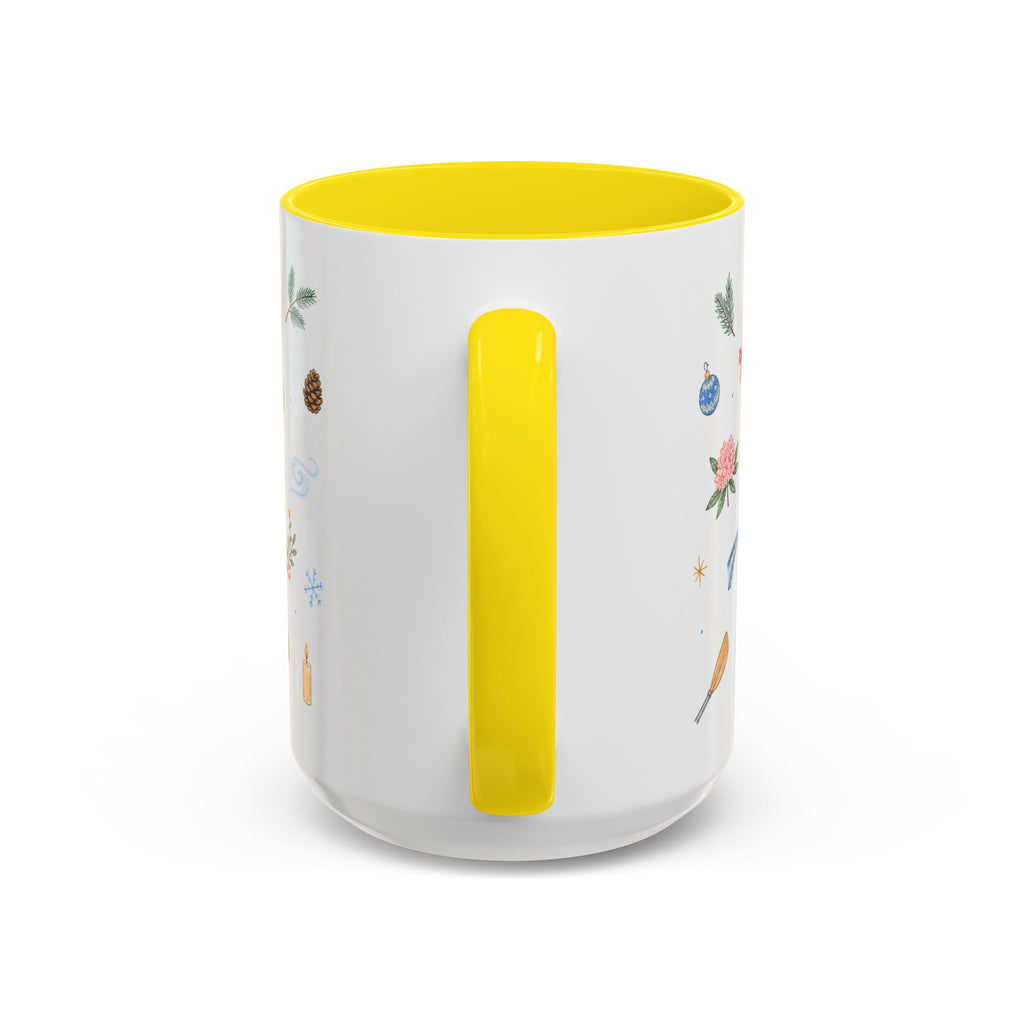 New River Gorge National Park Christmas Mug | Watercolor Travel Souvenir | Holiday Gift | Accent Ceramic Coffee Cup 11oz 15oz