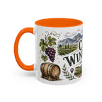 Cape Winelands Coffee Mug | Travel Destination Souvenir Gift | Accent Color Ceramic 11oz 15oz