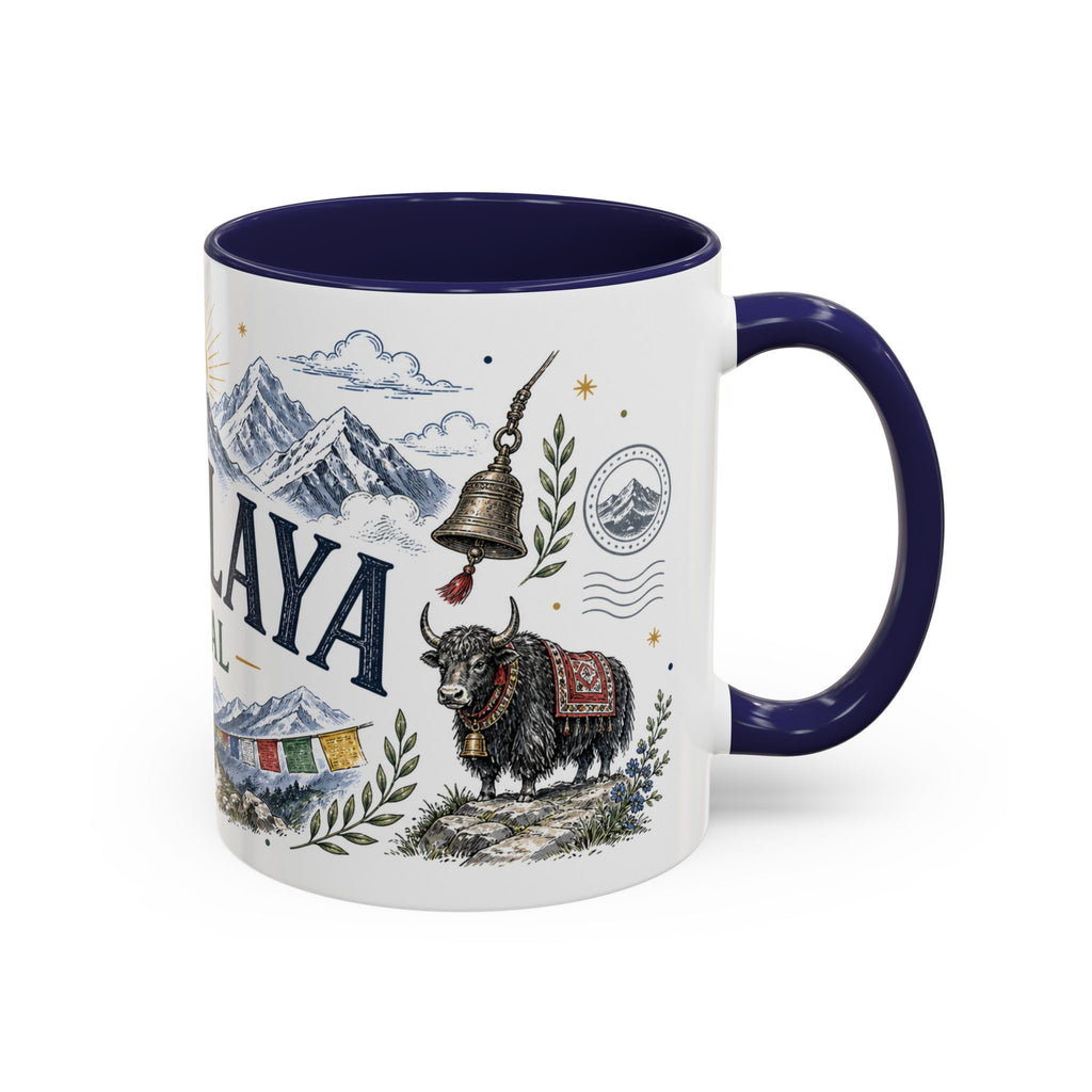 Himalaya Coffee Mug | Travel Destination Souvenir Gift | Accent Color Ceramic 11oz 15oz