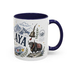 Himalaya Coffee Mug | Travel Destination Souvenir Gift | Accent Color Ceramic 11oz 15oz
