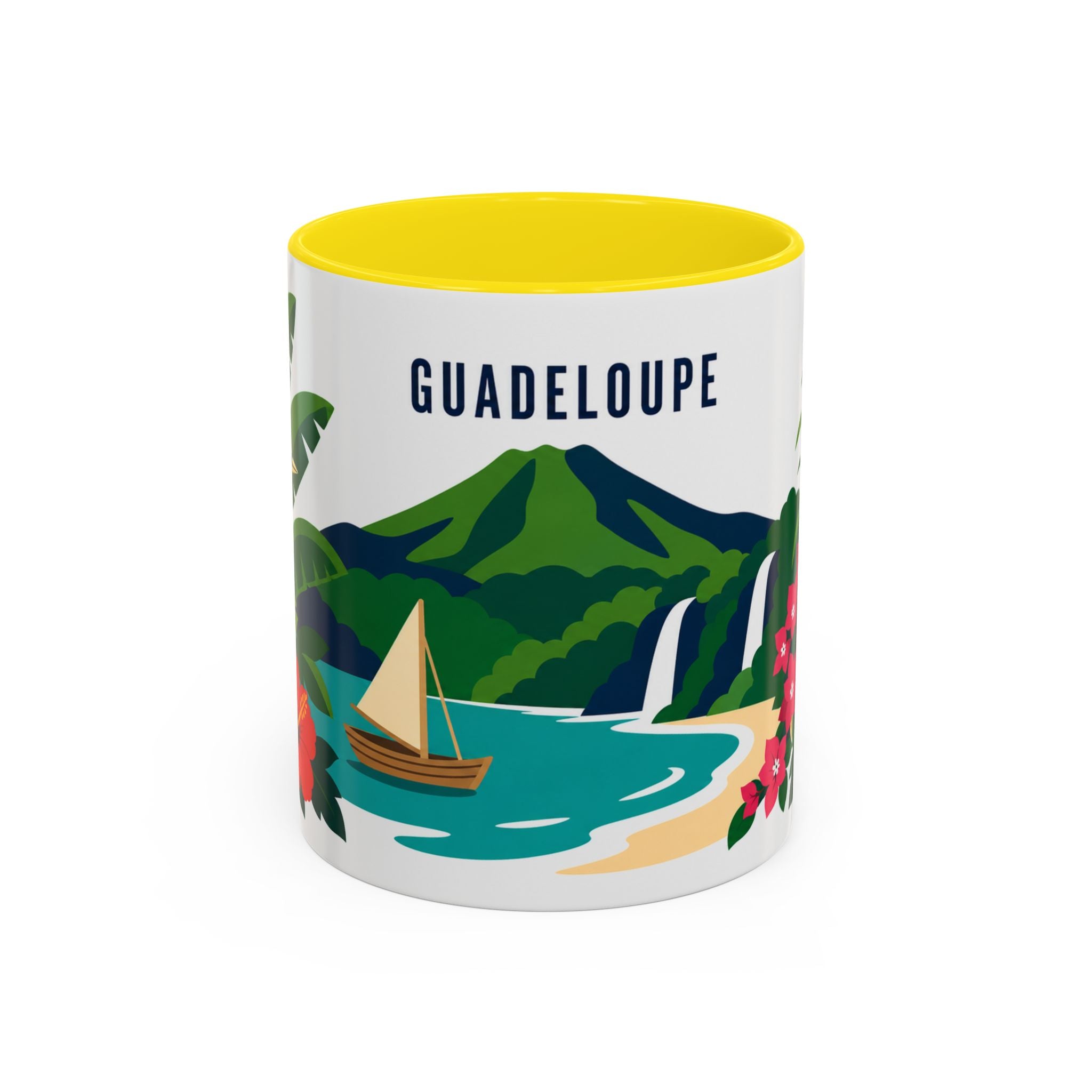 Guadeloupe Coffee Mug | Travel Souvenir Accent Mug | Country Gift Ceramic Cup 11oz 15oz