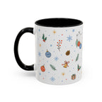 Christmas Ornament Mug | Snowflake Watercolor Holiday Gift | Accent Cup 11oz 15oz