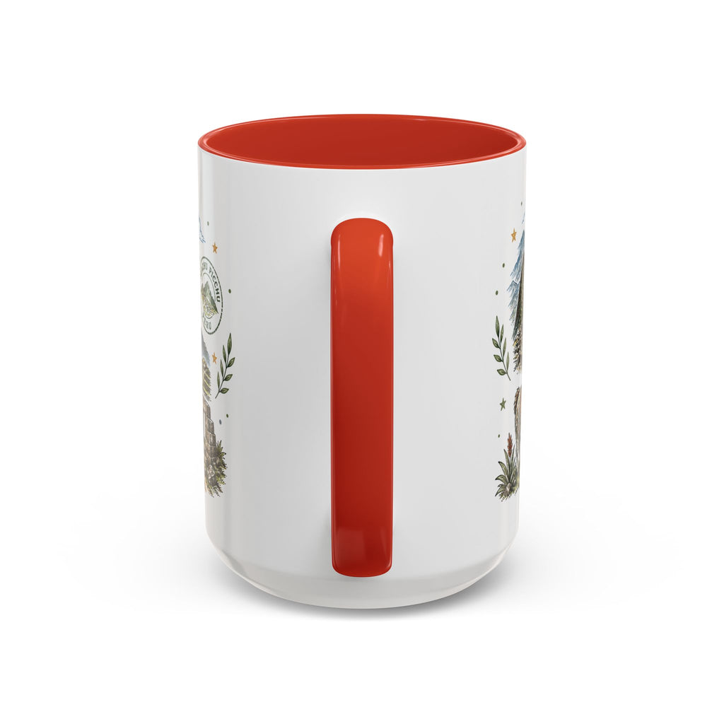 Machu Picchu Coffee Mug | Travel Destination Souvenir Gift | Accent Color Ceramic 11oz 15oz