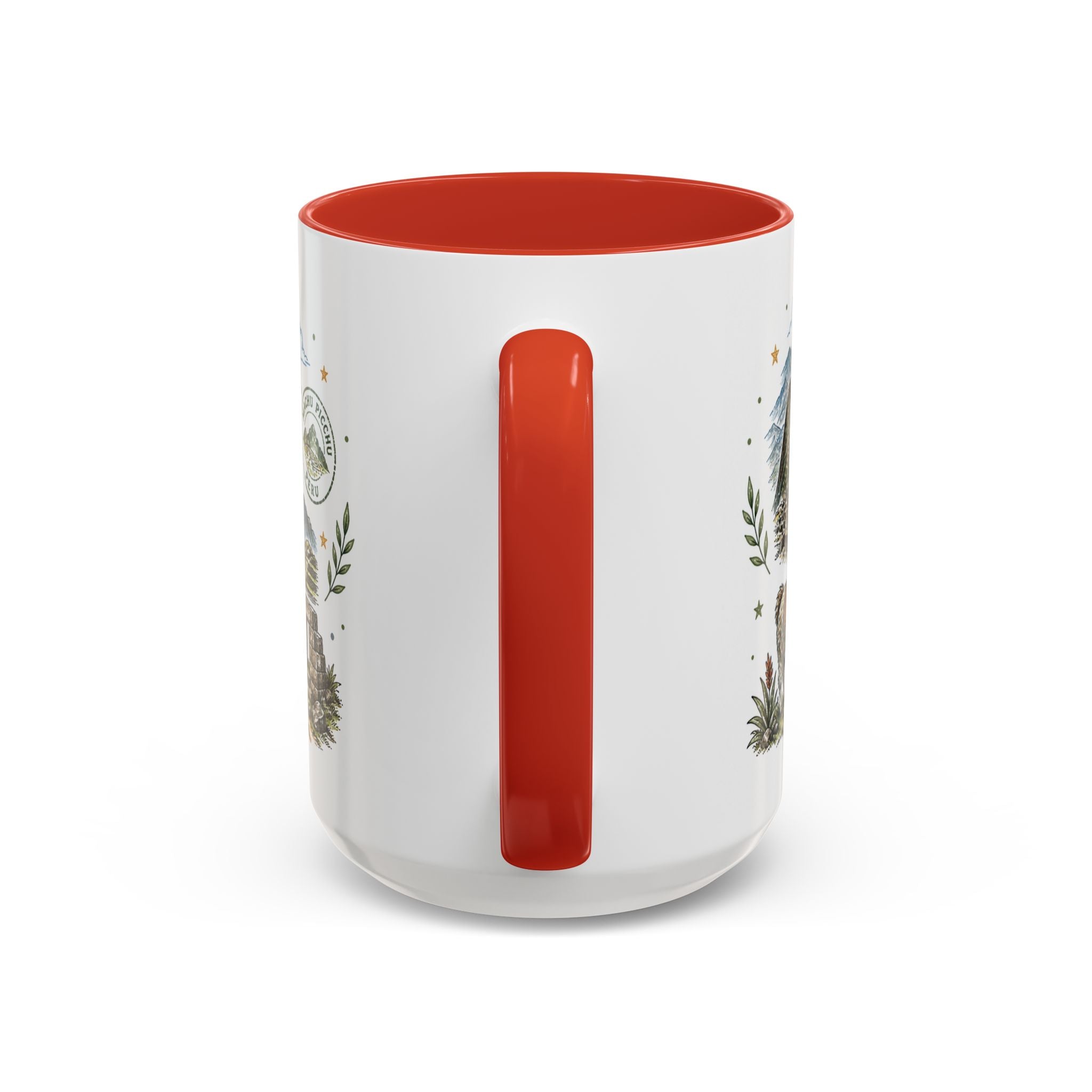 Machu Picchu Coffee Mug | Travel Destination Souvenir Gift | Accent Color Ceramic 11oz 15oz