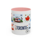 Toronto Coffee Mug | Postage Stamp Collage Mug | Travel Souvenir Accent Cup 11oz 15oz