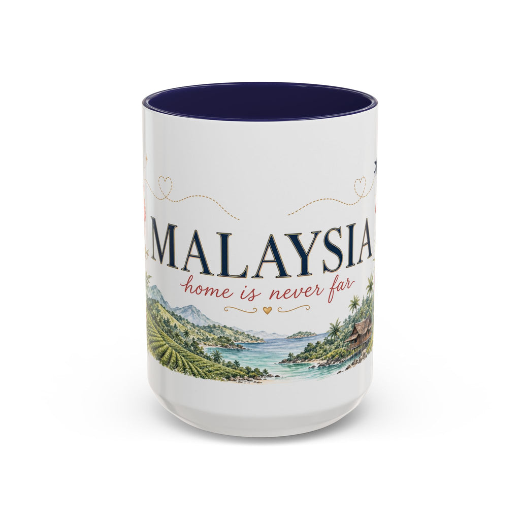Malaysia Home Country Mug | Moving Away Gift | Long Distance Friendship | 11 oz 15 oz Accent Mug