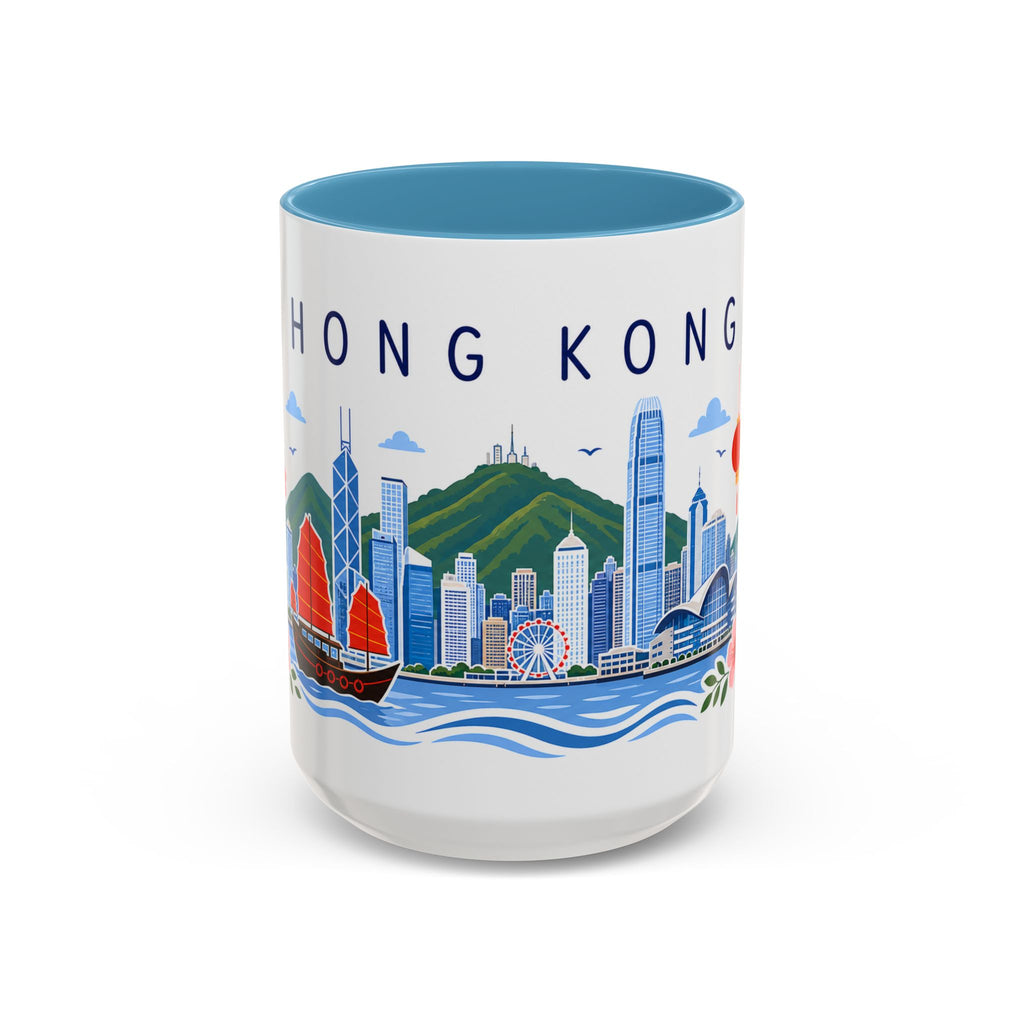 Hong Kong Coffee Mug | Travel Souvenir Accent Mug | Place Gift Ceramic Cup 11oz 15oz