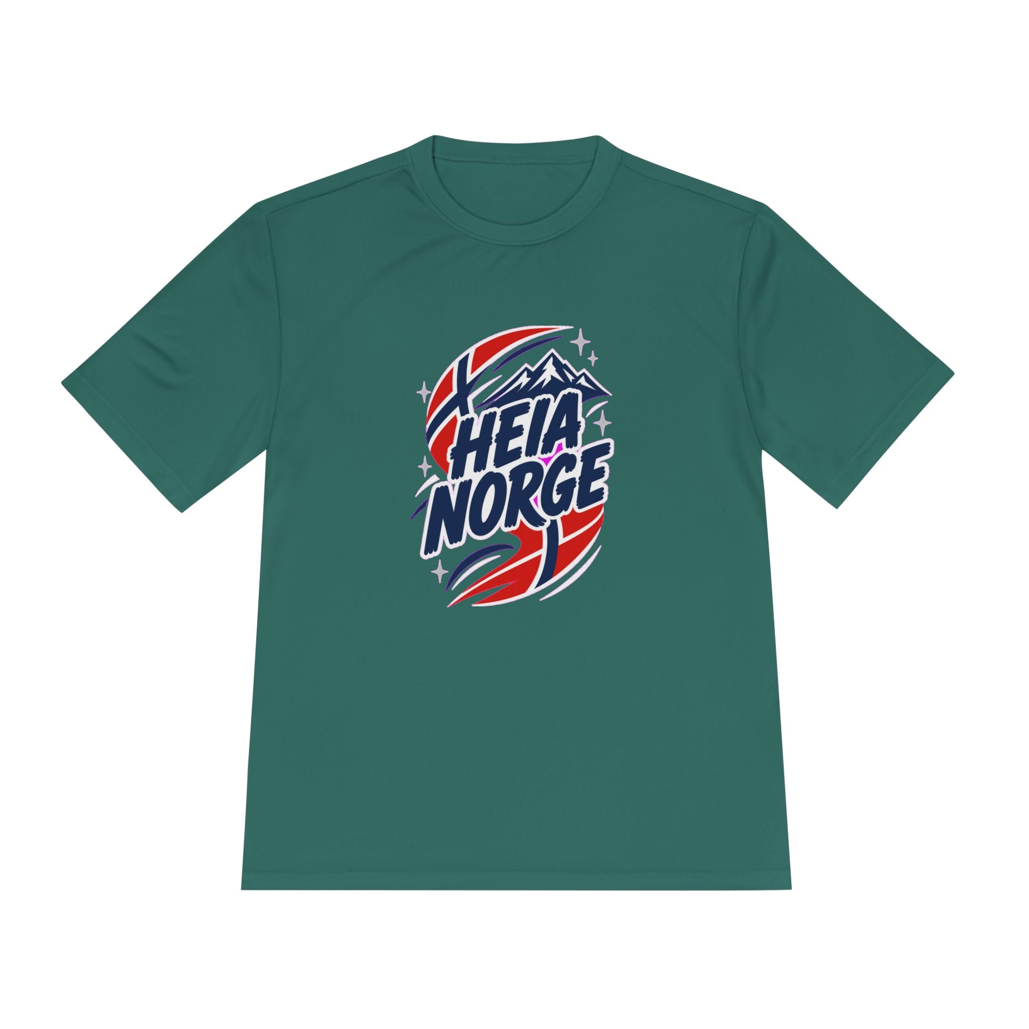 Norway Fan T-Shirt, Heia Norge Sport Tee, Moisture Wicking Performance Shirt